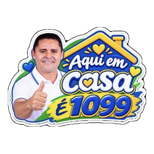 Figurinha: Aqui em casa é 1099